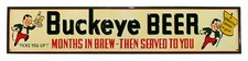 Rare Vintage Buckeye Beer Advertising Tin Embossed Sign – 1940s-50s Unused picture