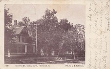 Early 1900s Chestnut St Glenwood Iowa Mills County Residential View Postcard picture