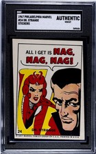 1967 Philadelphia Marvel Stickers Dr. Strange Rookie (1st appearance) SGC Tan Bk picture