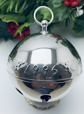 1996 Wallace Annual Sleigh Bell Silver Plated Christmas Tree Ornament  picture