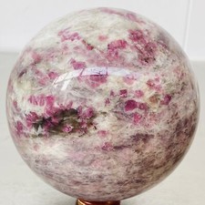 Natural Red Tourmaline Quartz Crystal Stone Sphere Ball Healing 3300G picture