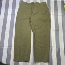 WWII US ARMY INFANTRY M1937 M37 COMBAT FIELD WOOL TROUSERS PANTS-SMALL 32 WAIST picture