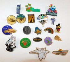 Mixed Lot of 20 Vintage Novelty Lapel Pins - Cap - Hat Pins, Neat picture
