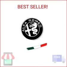 Sticker Kit Alfa Romeo Logo 51 mm + Italy Flag for Interior Giulia Stelvio picture