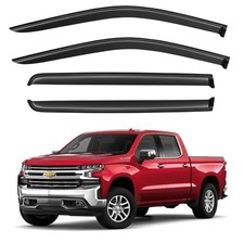 Chevy Silverado GMC Sierra 1500 Crew Cab Window Visors Rain Guards for 2019-2024 picture