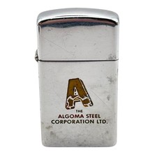 Zippo Slim Algoma Steel Advertising Lighter 1968 Tentative Worn Cam Spring picture