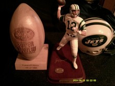 1997 Danbury Mint  NY JETS  Joe Namath 'Broadway Joe'  Statue NEW in Box picture