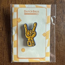 Dutch Bros Classic Rock On Hand Enamel Pin Chainfest Exclusive New In Package picture