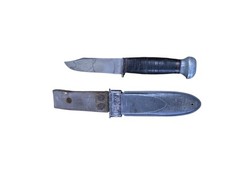 WWII USN Mark 1 Fighting Knife Pal RH-35 US Navy MK 1 Gray BM Co Web Scabbard picture