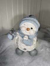 Snow Buddies Slip #94525 2001 Vintage 11 inch Snowman Figurine picture