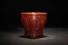 4.3in Antique Chinese Yixing Zisha Clay Planter, Handmade Succulents Bonsai 富甲天下 picture