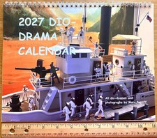 2027 spiral-bound Calendar, January-December Miniature Figure dioramas 11