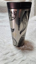Starbucks 2015 Siren & Crown 16 oz Stainless Steel Travel Mug Tumbler Mermaid picture