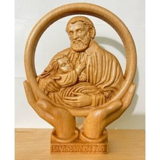 Saint Vincent de Paul - Wooden Carving Picture, Religious Statue Christmas Decor picture