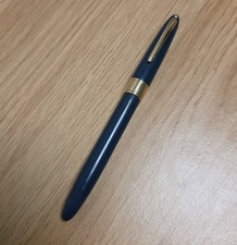 Vintage Sheaffer White Dot Blue Fountain Pen 14K Gold Nib Gold Trim picture