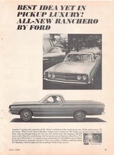 1968 Ford Ranchero GT Vintage 1968 Print Ad Western Magazine Cowboy Hat Driver picture