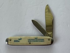 Vintage 1981 Los Angeles Dodgers World Series Champs 2-Blade Pocket Knife Used picture