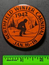 Vintage 1942 Northfield Winter Carnival Pinback Pin picture