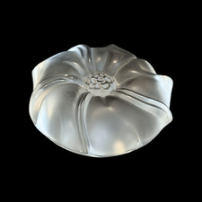 Lalique Crystal Jimson Blossom Flower Paperweight Figurine Sculpture + Box picture
