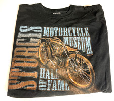 Sturgis Shirt Large Black Hills Motorcycle Museum Hall Of Fame Biker picture