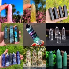 Natural Healing Crystal Wands Obelisk Reiki Point Tower Home Car Office Decor picture