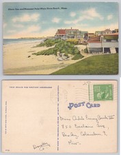 1946 White Horse Beach Manomet Point Plymouth MA Linen Postcard Tichnor Bros picture