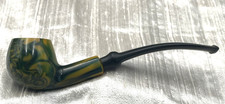 Vintage Hilson Fantasia No. 83 Estate Pipe Belgium Green Yellow Swirl picture