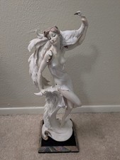 Giuseppe Armani Figurine LADY WITH PEACOCK / VANITY Signed *AS IS* / Damage picture