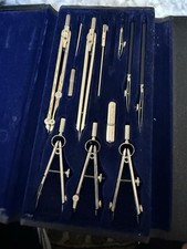 Vintage K&E Keuffel & Esser Doric Hermes 9826 Drafting Instrument Set German picture