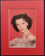 1980s Jane Russell Portrait Bio On Back Hollywood 11x14 Paper Print Matte Frame picture