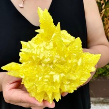 1.8LB Rare Natural yellow sulfur crystal quartz crystal mineral specimen picture