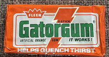 Vintage 1980 FLEER GATORGUM ORANGE  Chewing Gum  Unopened  NOS  Mint Conition picture