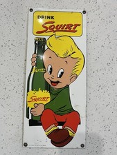Drink Squirt Porcelain Enameled Advertising Sign 1986 USA 14