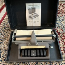 Vtg New Hall Braillewriter with Original Manual & Case - Fully Working picture