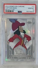 Captain Hook - 2023 Topps Chrome Disney 100 #11 Refractor PSA 10 picture