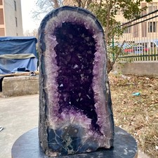 51.9LB Natural Amethyst Cathedral English Cluster Crystal Specimen Healing picture