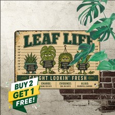Cannabis Weed Nug Life Sarcastic Living Room Decor Retro Metal Tin Sign 8x12 picture