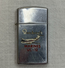 Vintage 1966 Zippo USMC Beechcraft UC-12 Huron Lighter Aviation Marines 1970's picture