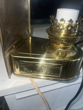 Vintage D.H.R. Holland Electric lamp Hurricane Lamp Originally Oil Now Electric picture