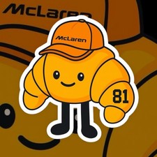 Oscar Piastri Croissant Sticker – F1-Inspired Vinyl Sticker picture