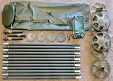 Complete +4 Guy Rings Pristine Camo Support System ~48' Stacking Poles Antenna picture