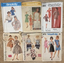 Vintage Simplicity Sewing Pattern Lot of 6 1950s 1960s 1970s 1980s picture