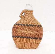 Antique Mono lake Paiute/Tolowa Indian Northern CALIFORNIA TWINED BASKET Bottle picture