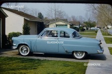 1952 - 1954 FORD MAINLINE IN DRIVEWAY, 1950's PHOTO SLIDE picture