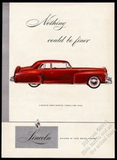 1946 Lincoln Continental Coupe red car vintage print ad picture