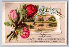 K55/ Victorian Trade Card c1890s J.M. Williams Tailor Columbiana Ohio 420 picture