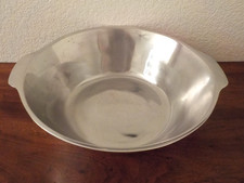 HUGE Vintage MCM Nambe Bowl / Casserole with FLAT Handles 13 X 14.5 X 4