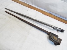 Antique M1873 Civil War Era US Bayonet & Sheath Sword Rifle Military Reenactment picture