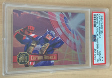 1995 Flair '95 Marvel Annual Powerblast #14 💎 CAPTAIN AMERICA 💎 PSA 10 💎 picture