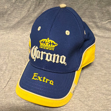 Corona Extra Blue & Yellow Breweriana Beer Advertising Baseball Hat Cap picture